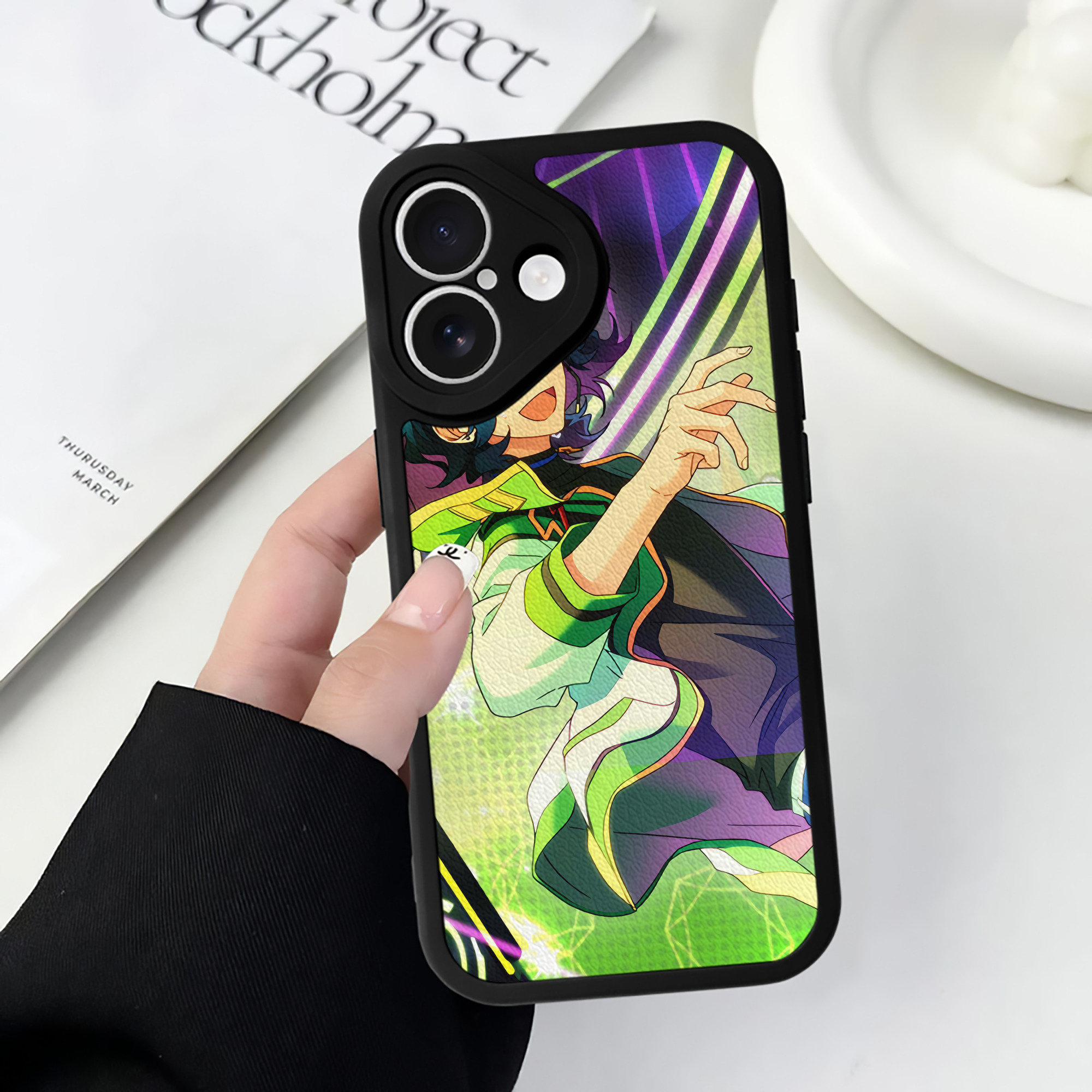 （画像用） あんさんぶるスターズ! Ensemble Stars 【iPhone 16シリーズ対応】シリコンスマホケース（レザー調） 材質：シリコン